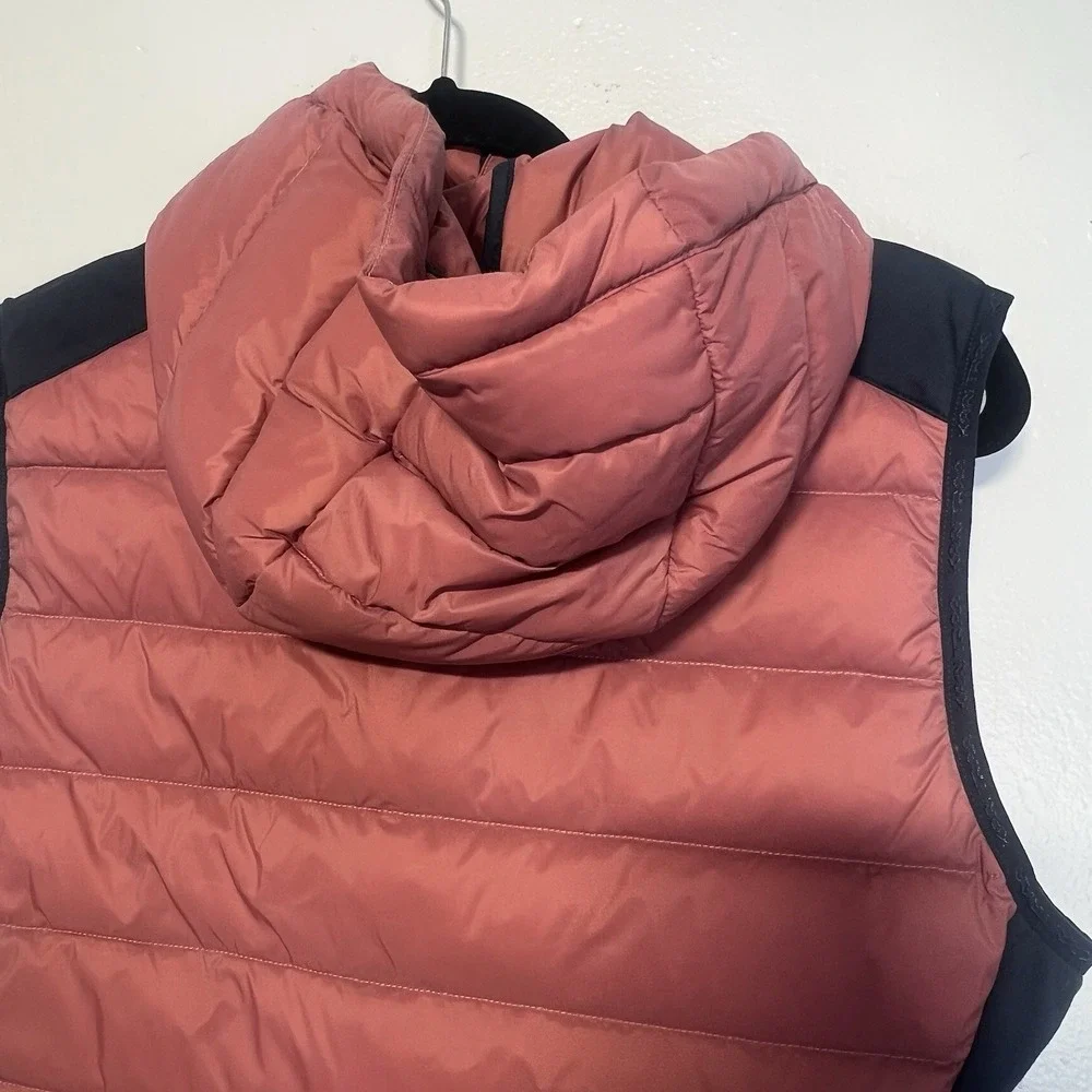 Kari Traa Eva Hybrid Down Vest‎ Women L  Hooded Puffer Quilted Insulated